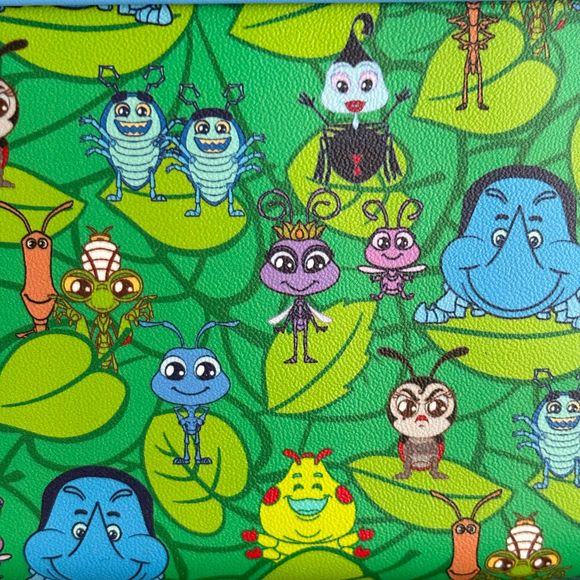 Loungefly x Disney Pixar Bug’s Life Mini Backpack Green/Blue - Picture 7 of 12